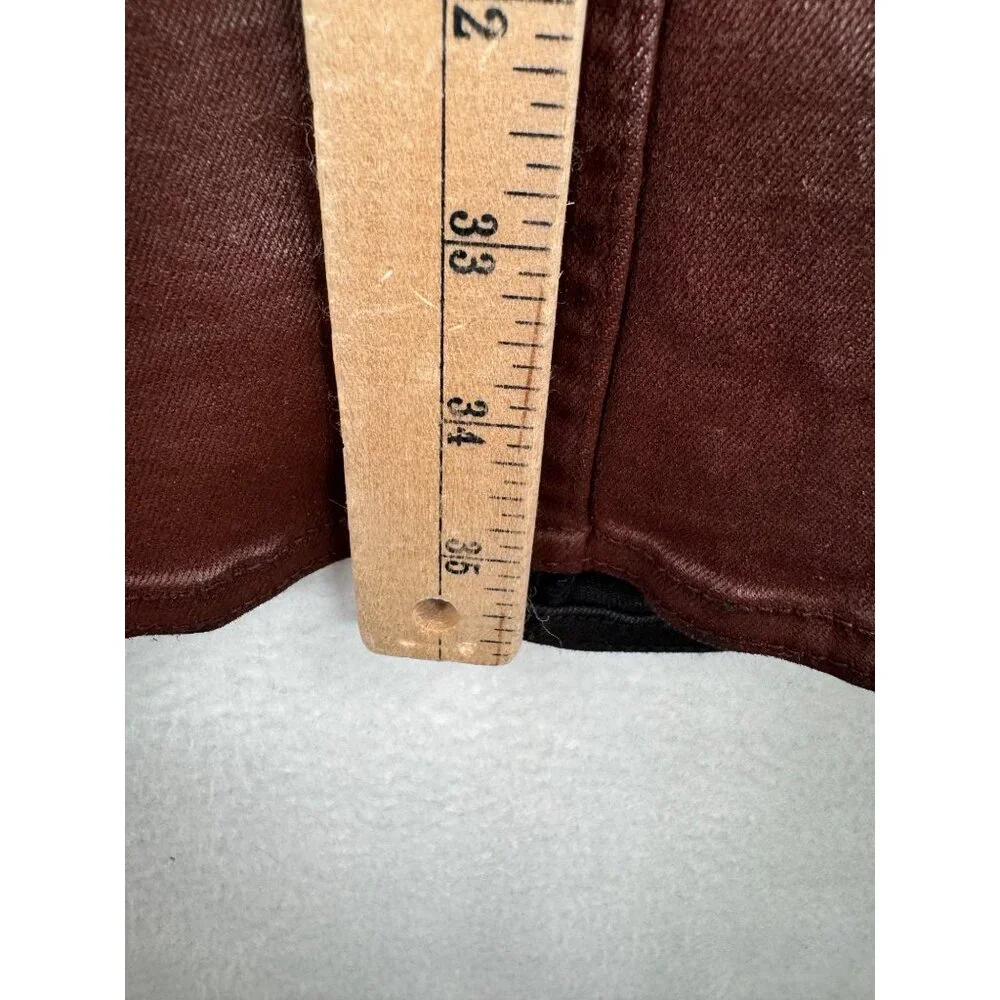 Blank NYC burgundy‎ wax coated faux leather maxi skirt goth 90s sz 29